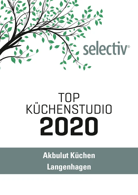 selectiv-Urkunde „Top Küchenstudio 2020“ für Akbulut Küchen in Langenhagen